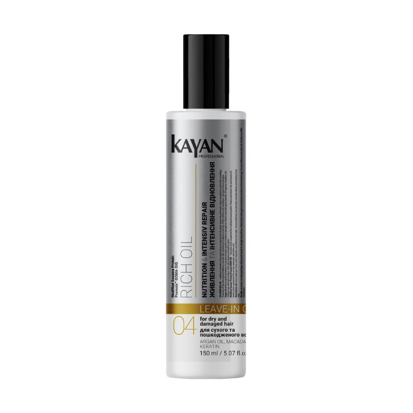 Незмивний кондиціонер Kayan Professional Rich Oil Leave-In Conditioner для сухого та пошкодженого волосся, 150 мл